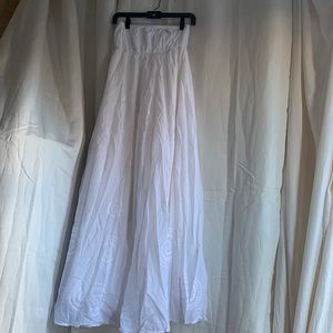 Victoria’s Secret Cotton Embroidery Bandeau Maxi Dress M